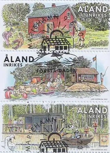 Aland Mi.Nr. 539-541 Sommerhäuser (Zdr.)