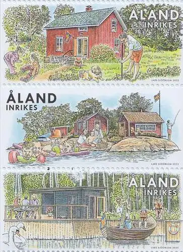 Aland Mi.Nr. 539-541 Sommerhäuser (Zdr.)