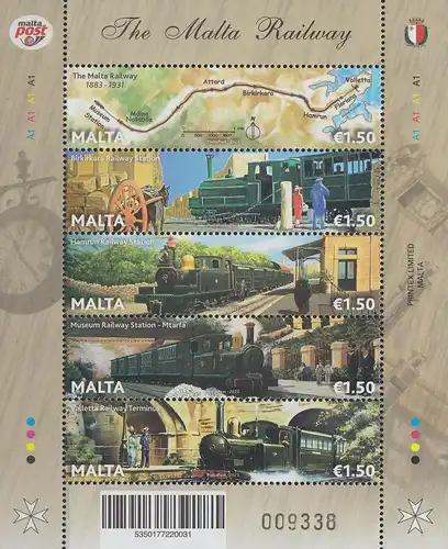 Malta MiNr. (noch nicht im Michel) Eisenbahn 1883-1931