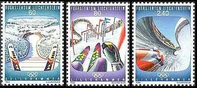 Liechtenstein Mi.Nr. 1076-78 Olympia 1994 Lillehammer (3 Werte)