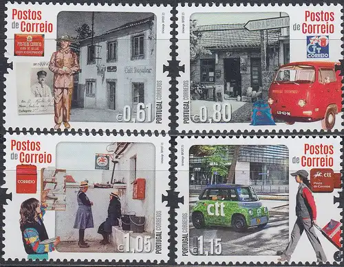 Portugal Mi.Nr. (noch nicht im Michel) 200 Jahre Postämter in Portugal (4 Werte)