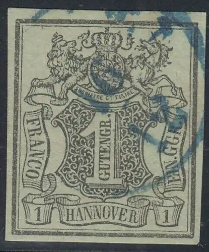 Hannover, Mi.Nr. 2 Gemusterter Wertschild unter Wappen (1 Ggr.)
