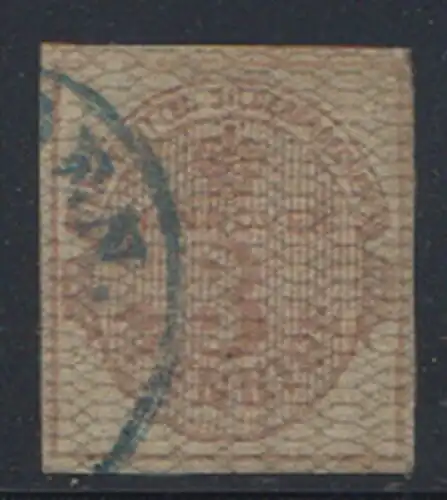 Hannover, Mi.Nr. 8b Wappen mit weitmaschigem Netzwerk auf weißem Papier ohne Wz