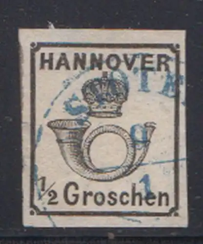 Hannover, Mi.Nr. 17y Posthorn unter Krone (1/2 Gr.)