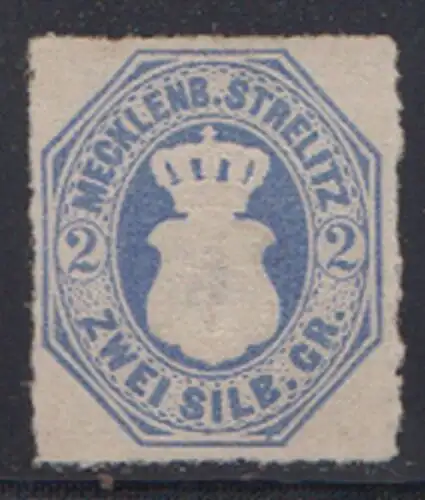 Mecklenburg-Strelitz Mi.Nr. 5 Stierkopf in gekröntem Wappen im Oval (2 Sgr.) 