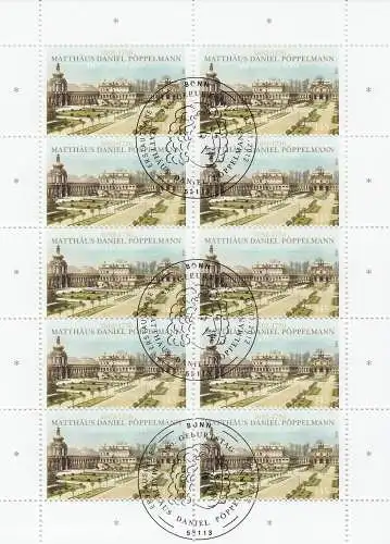 D,Bund Mi.Nr. Klbg. 2905 Matthäus Daniel Pöppelmann, Zwinger Dresden 