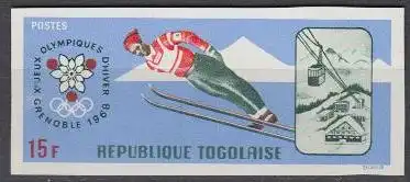 Togo Mi.Nr. 627B Olympia 1968 Grenoble, Skispringer (15)