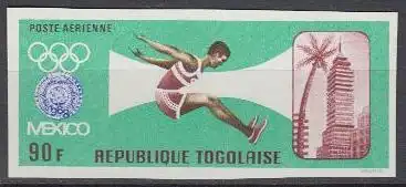 Togo Mi.Nr. 631B Olympia 1968 Mexiko, Weitspringer (90)