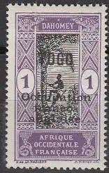Togo, franz.Besetzung Mi.Nr. 25 Freim. Dahomey MiNr. 42 mit Aufdruck (1)