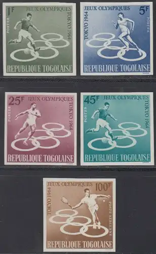 Togo Mi.Nr. 435-39B Olympia 1964 Tokio (5 Werte)