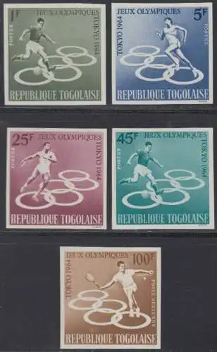 Togo Mi.Nr. 435-39B Olympia 1964 Tokio (5 Werte)