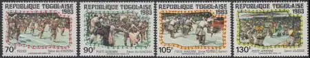 Togo Mi.Nr. 1656-59 Tänze (4 Werte)