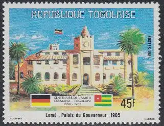 Togo Mi.Nr. 1689 100J. dt.-togol.Freundschaft, Gouverneurspalast Lomé (45)