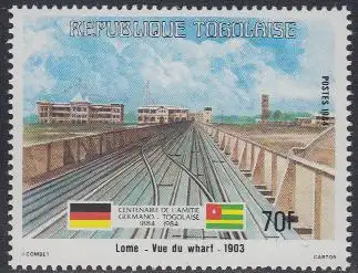 Togo Mi.Nr. 1692 100J. dt.-togol.Freundschaft, Hafenanlagen Lomé (70)