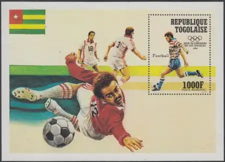 Togo Mi.Nr. Block 239 Olympia 1984 Los Angeles, Fußball