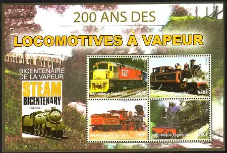 Togo Mi.Nr. Klbg.3292-95 Lokomotiven (mit 1x 3292-95)