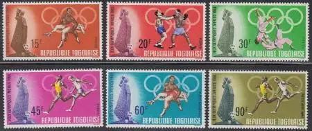 Togo Mi.Nr. 661-66A Olympia 1968 Mexiko (6 Werte)