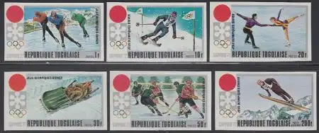 Togo Mi.Nr. 888-93B Olympia 1972 Sapporo (6 Werte)