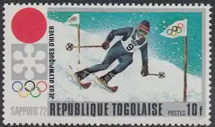 Togo Mi.Nr. 889A Olympia 1972 Sapporo, Skiabfahrtslauf (10)