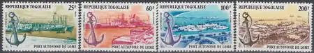 Togo Mi.Nr. 1290-93A Hafen von Lomé (4 Werte)
