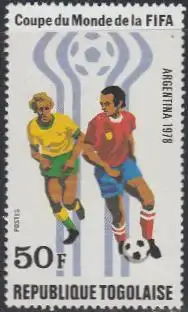 Togo Mi.Nr. 1301A Fußball-WM 1978 Argentinien, Angriff (50)