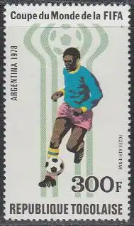 Togo Mi.Nr. 1305A Fußball-WM 1978 Argentinien, Ballführen (300)