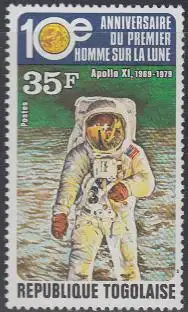 Togo Mi.Nr. 1392A Mondlandung 1969, Neil Armstrong auf dem Mond (35)
