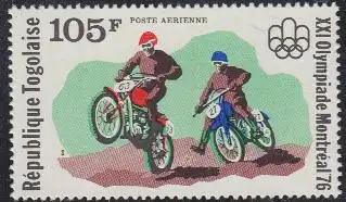 Togo Mi.Nr. 1172A Olympia 1976 Montreal, Moto-Cross (105)