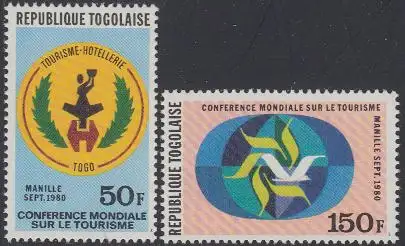 Togo Mi.Nr. 1485-86A Welttourismuskonferenz (2 Werte)