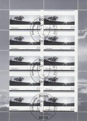 D,Bund Mi.Nr. Klbg.2920 Trauermarke, Landschaft in Abenddämmerung (m.10x2920)