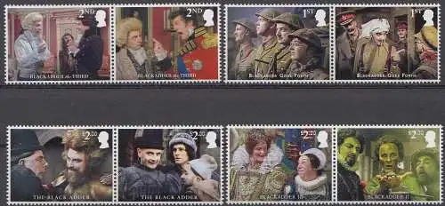 Großbritannien MiNr. (noch nicht im Michel) Edmund Blackadder (8 Werte = 4 Zdr.)