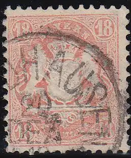 Bayern, Mi.Nr. 27Ya Staatswappen auf Sockel (18 Kr)