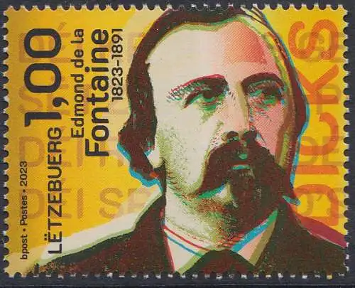 Luxemburg MiNr. 2334, 200. Geburtstag Edmond de la Fontaine (1,00)