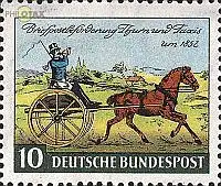 D,Bund Mi.Nr. 160 Thurn und Taxis, Pferd mit Wagen (10)