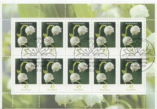 D,Bund Mi.Nr. Klbg. 2794 Freim. Blumen, Maiglöckchen (mit 10x 2794)