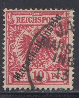 Deutsche Kolonien, Marshall-Inseln MiNr 3I, Krone und Adler, geprüft