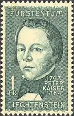 Liechtenstein Mi.Nr. 448 100. Todestag von Peter Kaiser, Historiker (1 Fr)