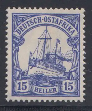 Deutsche Kolonien, Deutsch-Ostafrika MiNr 33b Kaiseryacht "Hohenzollern", gepr.