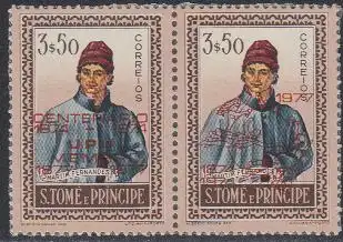 Sao Tomé und Principe Mi.Nr. Zdr.468-69b Portugiesischer Seefahrer m.Aufdruck 