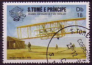 Sao Tomé und Principe Mi.Nr. 830 200 J.Luftfahrt, Flugzeug Wright 1903 (18)