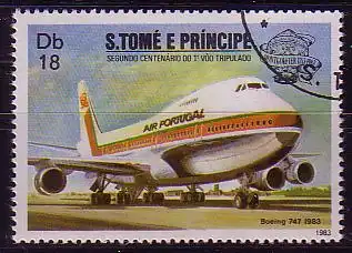 Sao Tomé und Principe Mi.Nr. 833 200 J.Luftfahrt, Flugzeug Boeing 747 (18)