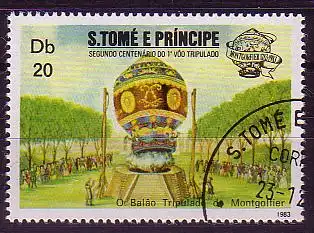 Sao Tomé und Principe Mi.Nr. 836 200 J.Luftfahrt, Montgolfiere 1783 (20)