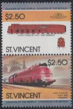St.Vincent Mi.Nr. Zdr.776-77 Lokomotiven, D.R.G. Class 05 (2 Werte)