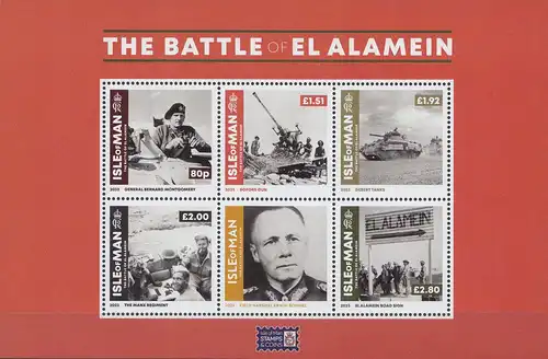 Insel Man Mi.Nr. 2983-2987 Schlacht um El Alamein (H-Blatt)