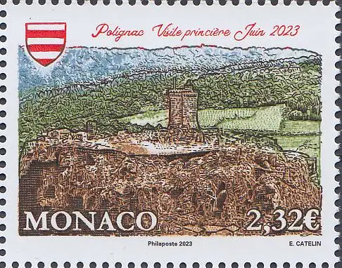Monaco Mi.Nr. 3644, Burg Polignac (2,32)