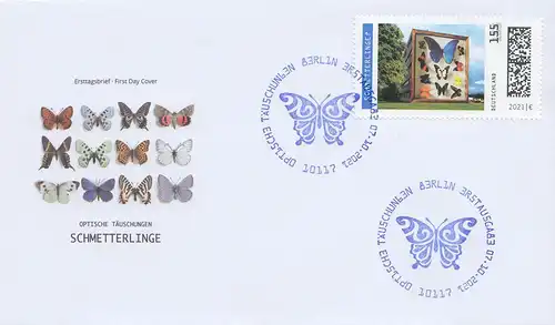 D,Bund Mi.Nr. 3630 Optische Täuschungen: Dreidimensionale Schmetterlinge (155)