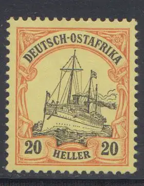 Deutsche Kolonien, Dtsch.-Ostafrika MiNr 26, Kaiseryacht "Hohenzollern"