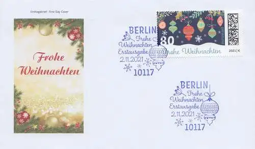 D,Bund Mi.Nr. 3640, Weihnachten 2021, Christbaumkugeln (80)