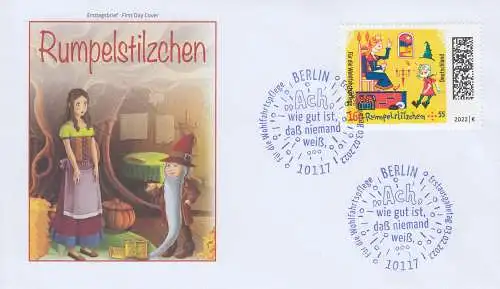 D,Bund Mi.Nr. 3666 Wohlfahrt 2022 Grimms Märchen: Rumpelstilzchen  (160+55)