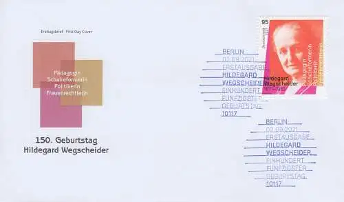 D,Bund Mi.Nr. 3625, 150. Geburtstag Hildegard Wegschneider (95)